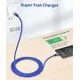 USB C to USB C 60W Cable, JSAUX[2-Pack 3.3ft] Type C Charger Cord Compatible with Samsung Galaxy S21/S21+/S20+ Ultra, Note 20/10 Ultra, MacBook Air/Pro, iPad Pro 2020/2018, iPad Air 2020, Pixel-Blue