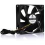 AAB Cooling Black Silent Fan 9 - Silent and Efficient 92mm Fan with 4 Anti-Vibration Pads, PC Fan, Computer Fan, 12V, CPU Fan, Quiet Fan