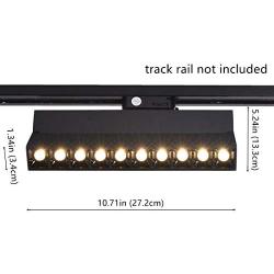 mirrea 20W Dimmable LED Array Track Lighting Heads Black Painted Compatible with Single Circuit H Type Track Rail CRI 90 Warm White 3000K Beam Angle 30° for Wall Art or Shop Window Pack of 4