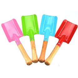 Annymall Garden Tools 4-Piece Shovel Set, Metal with Sturdy Wooden Handle Safe Gardening Tools Trowel Shovel for Women,Teens,Men(Pink/Green/Blue/Red)