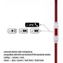 TENNMAK Dulcimer Strong Bass Clear Vocal Metal in-Ear Earphones Headphones Earbuds with Microphone and Remote - Red