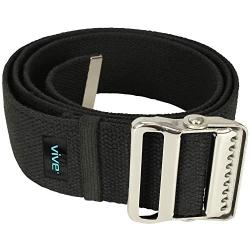 Vive Gait Belt (60 Inch) - Transfer Assist Device for Seniors, Elderly, Pediatric, Bariatric, Occupational and Physical Therapy - Medical Nursing Safety Long Gate Strap with Quick Release Metal Buckle