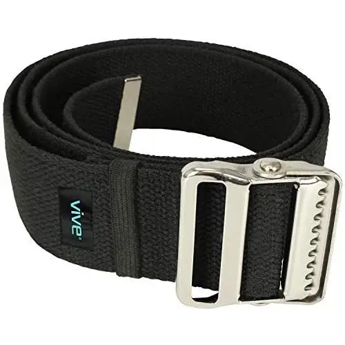 Vive Gait Belt (60 Inch) - Transfer Assist Device for Seniors, Elderly, Pediatric, Bariatric, Occupational and Physical Therapy - Medical Nursing Safety Long Gate Strap with Quick Release Metal Buckle Vive Gait Belt (60 Inch) - Transfer Assist Device for Seniors, Elderly, Pediatric, Bariatric, Occupational and Physical Therapy - Medical Nursing Safety Long Gate Strap with Quick Release Metal Buckle