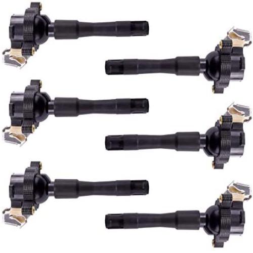 UF354 Set of 6 Ignition Coils Compatible With BMW Land Rover Bentley Rolls-Royce L4 V6 V8 V12 Compatible with C1239 UF-300 UF-354