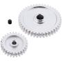 Hobbypark Metal Diff Differential Main Gear 42T & Motor Pinion Gear 27T Set for WLtoys A959-B A969-B A979-B K929-B 1/18 Scale RC Car Upgrade Parts (Sliver)