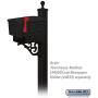 Salsbury Industries 4845BLK Decorative Victorian Mailbox Post