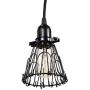 Rustic State Lampa Small Light Cage Metal Lamp Shade Black Set of 8