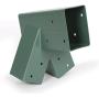 ECOTRIC Heavy Duty Steel A-Frame Swing Set Mounting Bracket Green w/ Mounting Hardware (2 Brackets)