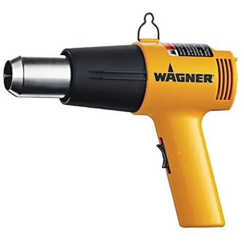 Wagner Spraytech 0503008 HT1000 Heat Gun, 2 Temp Settings 750ᵒF & 1000ᵒF, soften paint, caulking, adhesive, putty for removal, shrink wrap, bend plastic pipes, and loosen rusted nuts or bolts Wagner Spraytech 0503008 HT1000 Heat Gun, 2 Temp Settings 750ᵒF & 1000ᵒF, soften paint, caulking, adhesive, putty for removal, shrink wrap, bend plastic pipes, and loosen rusted nuts or bolts