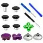 EASEGMER 11 in 1 Metal Magnetic Thumbsticks Analog Joysticks for Xbox one Controller, T8 Screwdrivers Replacement Repair Kit for Xbox One Elite 1/X/S Elite Controller (Purple)