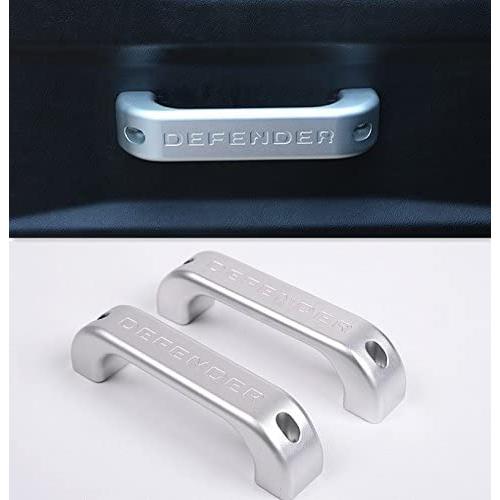 parts2010 2PCS Alloy Interior Door Grab Handle Silver For Land Rover Defender 1983-1996 1997 1998 1999 2000 2001 2002 2003 2004 2005 2006 2007 2008 2009 2010 2011 2012 2013 2014 2015 2016 2017 2018