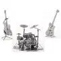 3D Metal Puzzle Models of Drum Kit, Bass Guitar and Lead Guitar - DIY Toy Metal Sheets Assembling Puzzle, 3D Puzzle – 3 Pack