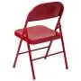 LIVING TRENDS 1 Pack Marvelius Double Braced Red Metal Folding Chair