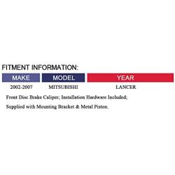 MAYASAF 19B2680 Front Left Brake Caliper Driver Side Caliper Assembly Fit 2002-2007 Mitsubishi Lancer, w/Mounting Bracket & Metal Piston