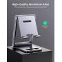 UGREEN Cell Phone Stand Adjustable Aluminum Mobile Phone Holder for Desk Compatible for iPhone 12 Pro Max 11 X SE XS XR 8 Plus 6 7 6S Samsung Galaxy Note20 S20 S10 S9 S8 S7 Smartphone Foldable