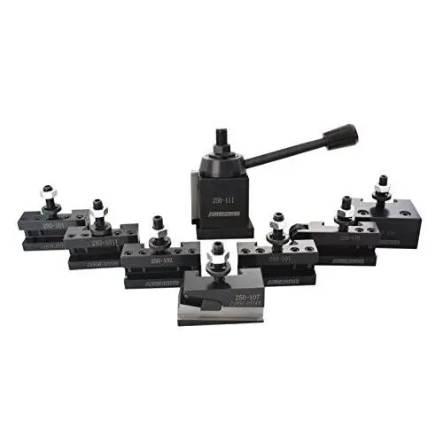 Accusize Industrial Tools Axa 8 Pc Wedge Type Quick Change Tool Post Set Including 2 Pcs Oversize Axa Style 1 Turning and Facing Holders, 0251-0118 Accusize Industrial Tools Axa 8 Pc Wedge Type Quick Change Tool Post Set Including 2 Pcs Oversize Axa Style 1 Turning and Facing Holders, 0251-0118