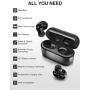 True Wireless Earbuds Deep Bass HD Call Quality, Bluetooth 5.0 IPX7 Waterproof TWS Bluetooth Earbuds, 20H Playtime Built-in Mic In-Ear Earphones Fit iPhone/Android Metal Frosted Charging Case