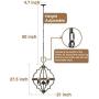 KingSo Pendant Light 4 Light Rustic Metal Chandelier 27.5 Oil Rubbed Bronze Finish Wood Texture Industrial Ceiling Hanging Light Fixture for Indoor Kitchen Island Dining Living Room Farmhouse