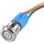 ESUPPORT 16mm 12V 3A Power Symbol Angel Eye Halo Car Red LED Light Metal Push Button Toggle Switch Socket Plug Wire ESUPPORT 16mm 12V 3A Power Symbol Angel Eye Halo Car Red LED Light Metal Push Button Toggle Switch Socket Plug Wire