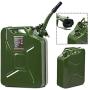 Goplus 20 Liter (5 Gallon) Jerry Fuel Can with Flexible Spout, Portable Jerry Can Fuel Tank Steel Fuel Can, Fuels Gasoline Cars, Trucks, Equipment (Army Green)