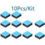 Awxlumv 10pcs Small Mini Heatsink Kit with Thermal Conductive Double Sided Tape Aluminum Heat Sink for Cooling VRM GPU Stepper Driver MOSFET VRam Regulators