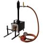 Portable Propane Gas Forge Single Burner Knife and Tool Making Blacksmith Farrier Forge with Stand