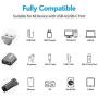 [10Gbps] USB C Female to USB Male Adapter (2-Pack), 3.1 USB A to USB C Adapter, XAOSUN One-Sided SuperSpeed Data Sync & 100W Fast Charging - Compatible with Laptop, PC, Charger, Power Bank, Quest Link