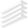 AntLux 4FT LED Wraparound Light Fixture 50W Ultra Slim LED Shop Lights for Garage, No Glare, 5500 Lumens, 4000K Neutral White, 4 Foot Flush Mount Office Ceiling Wrap Light for Workshop Kitchen, 4 Pack
