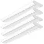 AntLux 4FT LED Wraparound Light Fixture 50W Ultra Slim LED Shop Lights for Garage, No Glare, 5500 Lumens, 4000K Neutral White, 4 Foot Flush Mount Office Ceiling Wrap Light for Workshop Kitchen, 4 Pack