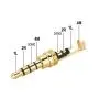 Timibis 4 Pole 3.5mm Male Repair Headphone Jack Plug Metal Audio Soldering & Spring Tool Kits