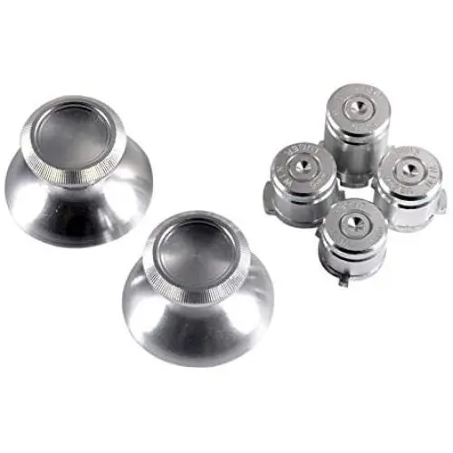 eXtremeRate Metal Silver Alumium Alloy Thumbsticks Bullet ABXY Mod Buttons Replacement Parts for Xbox One Standard, Xbox One Elite, Xbox One S/X Controller eXtremeRate Metal Silver Alumium Alloy Thumbsticks Bullet ABXY Mod Buttons Replacement Parts for Xbox One Standard, Xbox One Elite, Xbox One S/X Controller