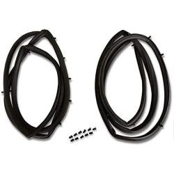 Make Auto Parts Manufacturing - Set of 2 Full Metal Door Seal Kit Pair for Jeep CJ & Wrangler YJ 1976-1995