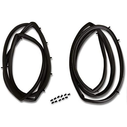 Make Auto Parts Manufacturing - Set of 2 Full Metal Door Seal Kit Pair for Jeep CJ & Wrangler YJ 1976-1995