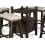 New Classic Furniture Derby Counter Table & 4 Stool Set, Chocolate