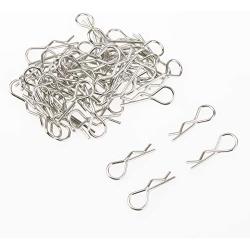 50pcs Metal Stainless Steel Universal 1/10 Scale Bend Body Clips Pins RC Car Replacement for Redcat 02053 HSP Traxxas HPI Himoto