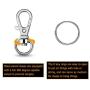 Roctee 195 Piece Silvery Swivel Snap Hooks and O Key Rings with Open Jump Ring, Metal Lobster Claw Clasp Key Chain Parts for Craft DIY Accessory