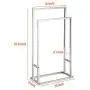Naturous Freestanding Towel Rack 2 Tier Metal Towel Bar Stand Stainless Steel Bathroom Towel/Kitchen Towel Rack Stand Naturous Freestanding Towel Rack 2 Tier Metal Towel Bar Stand Stainless Steel Bathroom Towel/Kitchen Towel Rack Stand