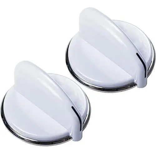Unbreakable WE01X20378 Control Knob with METAL Ring Replacement Part by Blue Stars - Exact Fit For General Electric Dryers and Washers - Replaces WE01X20432 WH01X10307 WH01X10460 - PACK OF 2