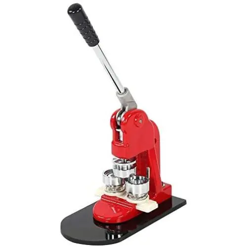 2-1/4 inch (58mm) Button Badge Maker Punch Press Machine with 1000 Pcs Button Parts and Circle Cutter for Making Pin Buttons, Rope Ties, Key Chains, Bottle Openers 2-1/4 inch (58mm) Button Badge Maker Punch Press Machine with 1000 Pcs Button Parts and Circle Cutter for Making Pin Buttons, Rope Ties, Key Chains, Bottle Openers