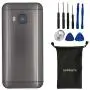 sunways Battery Case with Rear Camera Glass Lens+ Volume Button + Power Button Replacement for HTC One M9 M9 One Hima(Gunmetal Gray)