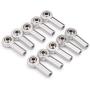 Que-T M4 Metal Link Rod End Ball for 1/10 RC Crawler Car SCX10II 90046 D90 CC01 Trx4 (Pack of 10)