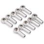 10Pcs Link Rod End Joint Aluminum M4 Metal Ball End Head Holder Tie for 1/10 RC SCX10 Cars Parts