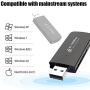 Blueshadow USB WiFi Adapter - Dual Band 2.4G/5G Mini Wi-fi ac Wireless Network Card Dongle with High Gain Antenna for Desktop PC Support Windows XP Vista/7/8/8.1/10 (3) (Large, USB WiFi Adapter 1300M)