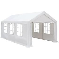 Abba Patio Extra Large Heavy Duty Carport with Removable Sidewalls Portable Garage Car Canopy Boat Shelter Tent for Party, Wedding, Garden Storage Shed 8 Legs, 10 x 20 Feet,White