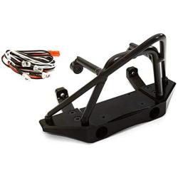 Integy RC Model Hop-ups OBM-1372BLACK Realistic Metal Front Bumper w/LED Light Set for 1/10 Wraith 2.2 Rock Racer