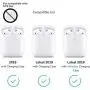 AirPods Case Accessories Kit [Front LED Visible], GMYLE Silicone Heavy Duty Armor Protective Shockproof Airpod Cover Skin with Keychain, Ear Hook, Magnetic Strap for Apple AirPod 1 & 2 – Navy Blue