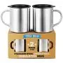 Stainless Steel Coffee Mug with Lid, Set of 2 – 14 oz Premium Double Wall Insulated Travel Cup, Metal Mug with Handle – Shatterproof, BPA Free, Dishwasher Safe, Tea, Beer Stainless Steel Coffee Mug with Lid, Set of 2 – 14 oz Premium Double Wall Insulated Travel Cup, Metal Mug with Handle – Shatterproof, BPA Free, Dishwasher Safe, Tea, Beer