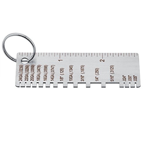 Metal Sheet Thickness Gauge, Portable Double-Sided Stainless Steel Wire/Metal Sheet Thickness Gauge, Inspection Tool with Clear Printing(Measuring Range: 0.0239-0.035)
