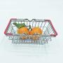 Kekailu Children Toys, Children Miniature Metal Supermarket Shopping Basket Pretend Role Play Toy Gift, Red