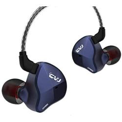 CVJ CSN in Ear Monitor,All Metal Earphone 5BA 1DD 6 Drives HiFi Bass IEM, Professional-Quality in Ear Earphone/Earbuds/Hearphone with Detachable Cable Universal-Fit 0.75mm 2PIN (No Mic, Blue)